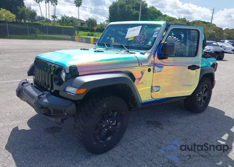 2023 Jeep Wrangler 2-Door Willys Sport 4X4 из США, поврежденный, VIN 1C4GJXAGXPW643009